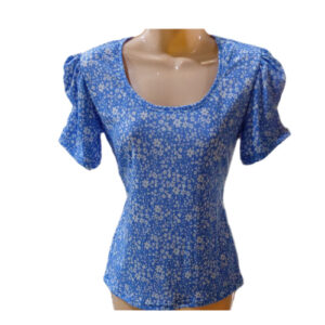 Blusa azul manga larga