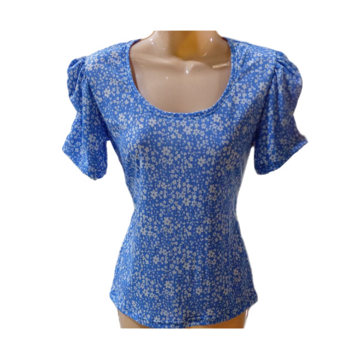 Blusa azul manga larga